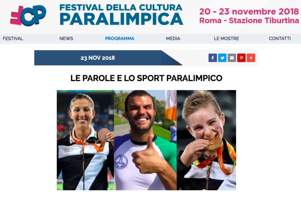 fetival della cultura paralimpica locandina