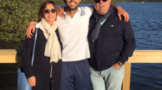 Daniele Cassioli con mamma Brunella e papà Luigi