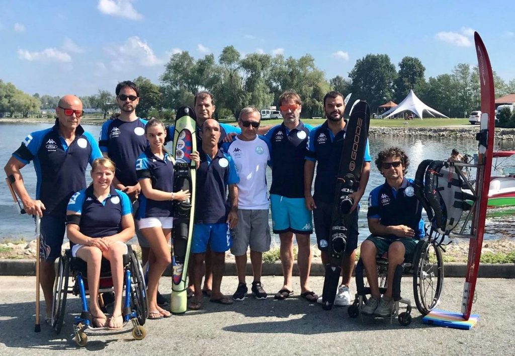 Daniele Cassioli insieme al Team Italia 2018