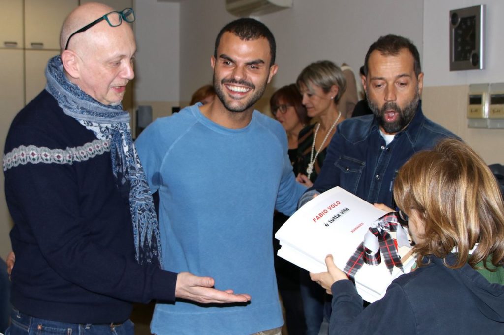 Daniele Cassioli insieme a Fabio Volo a Brescia