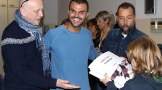 Daniele Cassioli insieme a Fabio Volo a Brescia