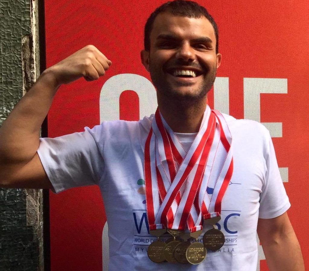 Daniele Cassioli e le sue medaglie