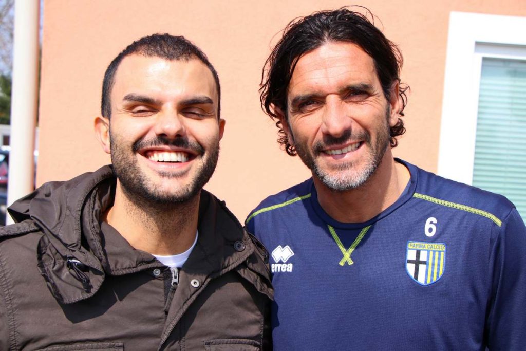 Daniele Cassioli insieme a Alessandro Lucarelli del Parma