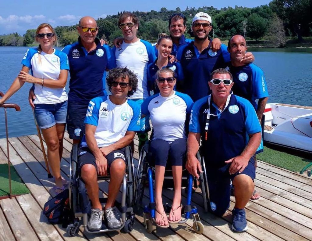 Daniele Cassioli insieme al Team Italia 2018