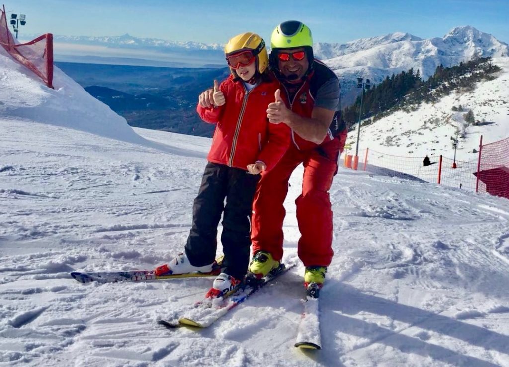 Daniele Cassioli sulla neve